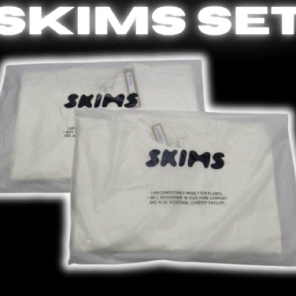 SKIMS Cream Compostable Set
